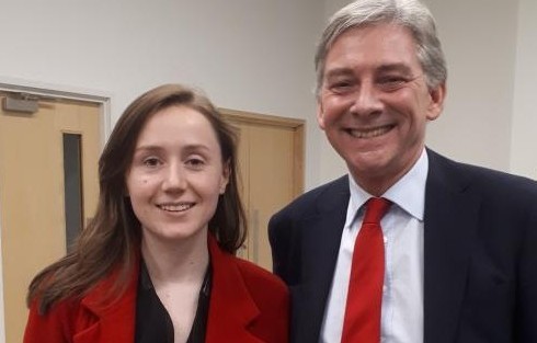 Megan McLean with Richard Leonard